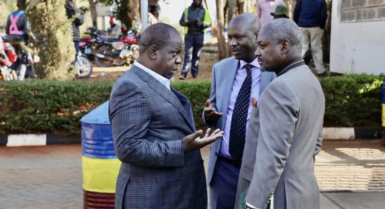 Dr Fred Matiang'i with lawyers Otiende Amollo and Okong'o Omogeni 
