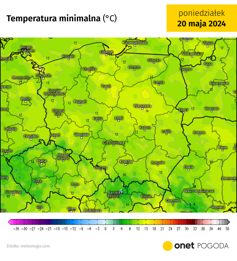 Zapowiada się ciepła noc