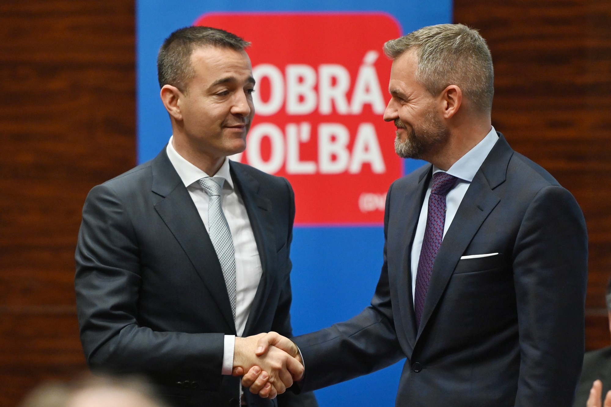 Sprava predseda strany Hlas-SD Peter Pellegrini a Tomáš Drucker.