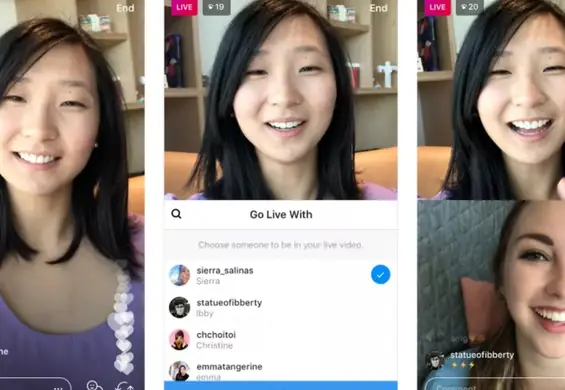 Nowa funkcja na Instagramie. Jako pierwszy wprowadził dwuosobowe transmisje live