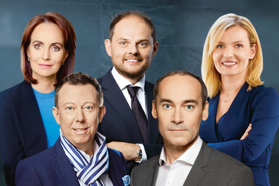 Od lewej u góry: Joanna Erdman (ING Bank Śląski), Łukasz Margański (BCG Platinion), Agnieszka Kulas (Boston Consulting Group), Przemysław Gdański (BNP Paribas Bank Polska), Marek Lusztyn (mBank)