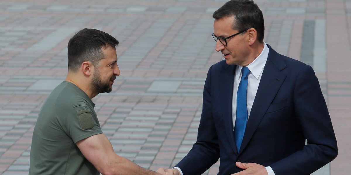 Mateusz Morawiecki i Wołodymyr Zełenski w Kijowie