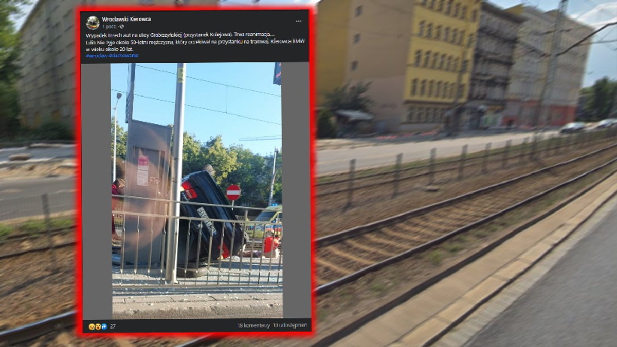 Śmiertelny wypadek we Wrocławiu. Nie żyje mężczyzna czekający na tramwaj