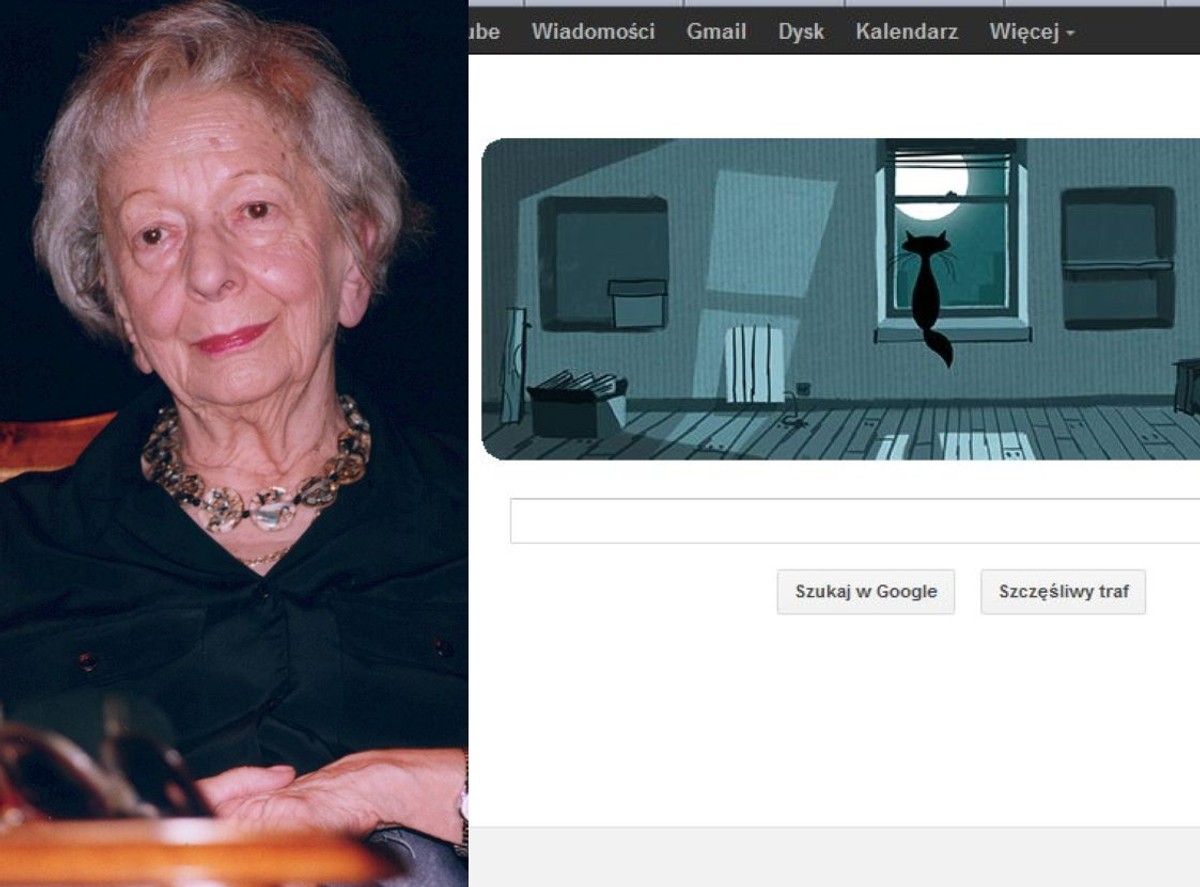 Wisława Szymborska, Google Doodle w 90. rocznicę urodzin poetki