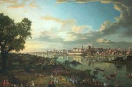 Bernardo Bellotto, zwany Canaletto, „Widok Warszawy od strony Pragi, 1770, płótno, 172,5 x 261 cm, Zamek Królewski w Warszawie