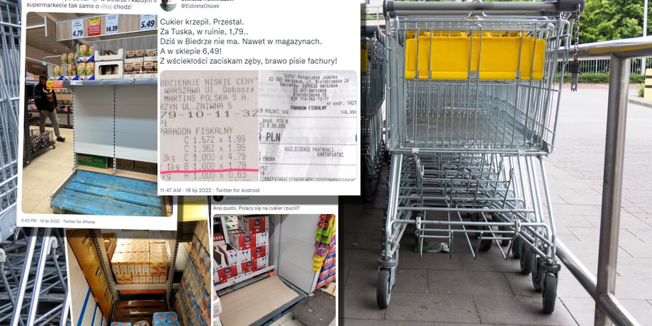 Zdjęcia pustych półek dodatkowo napędzają sprzedaż cukru