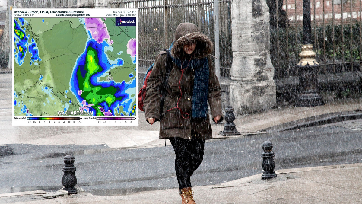 Pogoda na dziś, 1 stycznia. Załamanie dotknie Polskę. Będą ulewy i śnieżyce