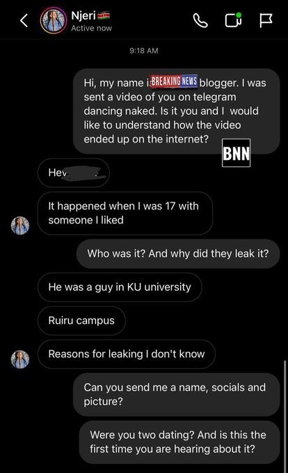 Georgina Njenga's conversation 