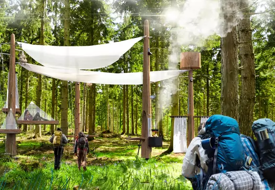 Ten hotel nie ma ścian i jest w środku lasu. Czym wyróżnia się polski projekt Human Forest?