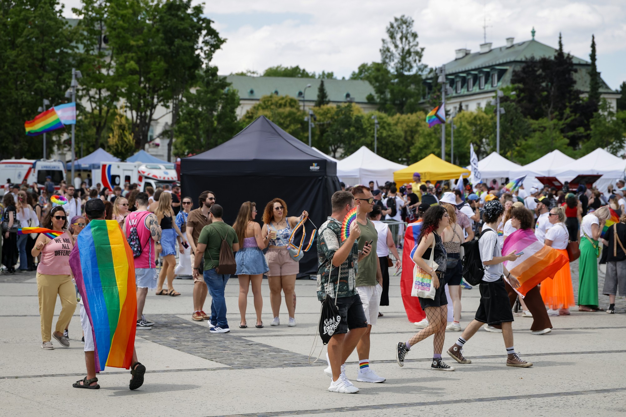 Účastníci 16. ročníka podujatia Dúhový pride Bratislava, 18. júla 2026 v Bratislave.