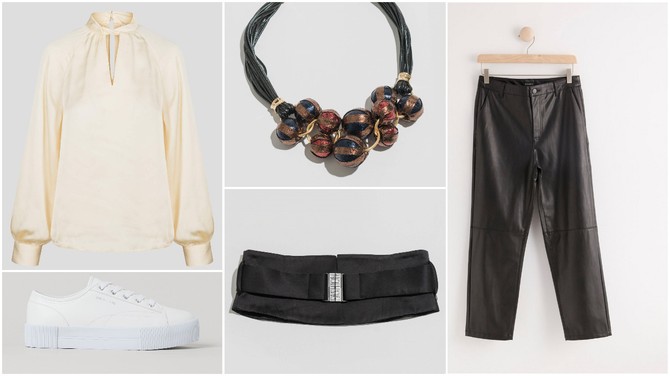 Bluza „Orsay“, pantalone „Lindex“,ogrlica „P…. S…. fashion“, patike „H&M“