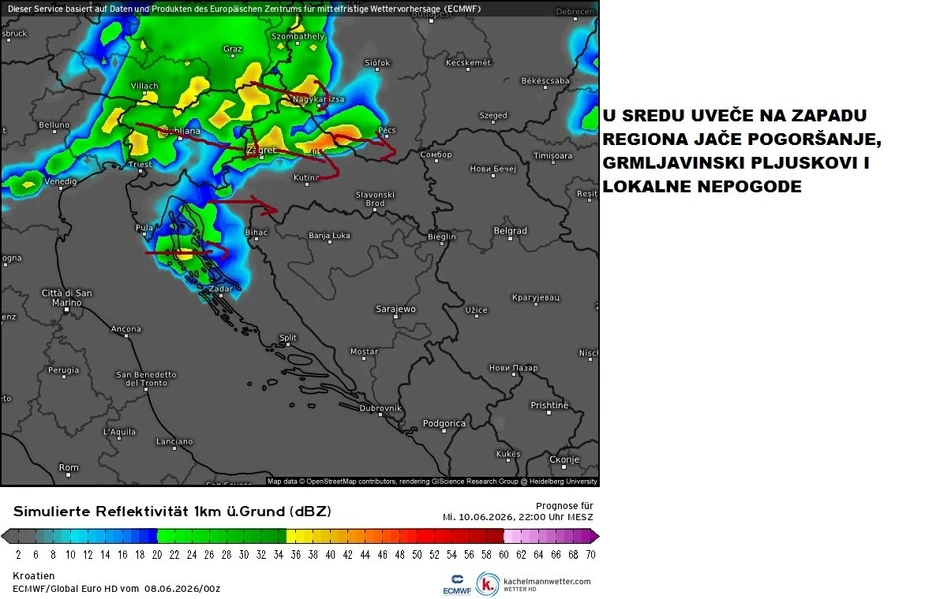 U sredu uveče pljuskovi sa grmljavinom