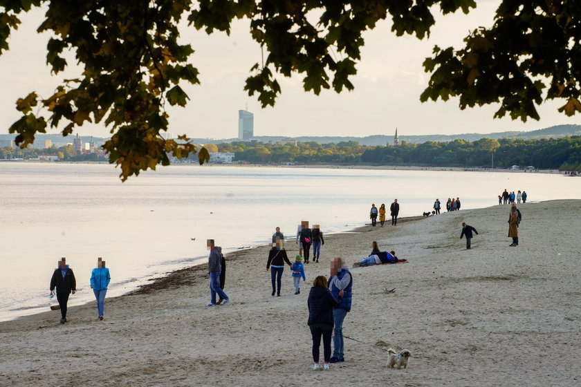 Plaża w Gdyni Orłowie.