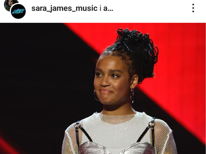 Sara James w półfinale programu "America's Got Talent".