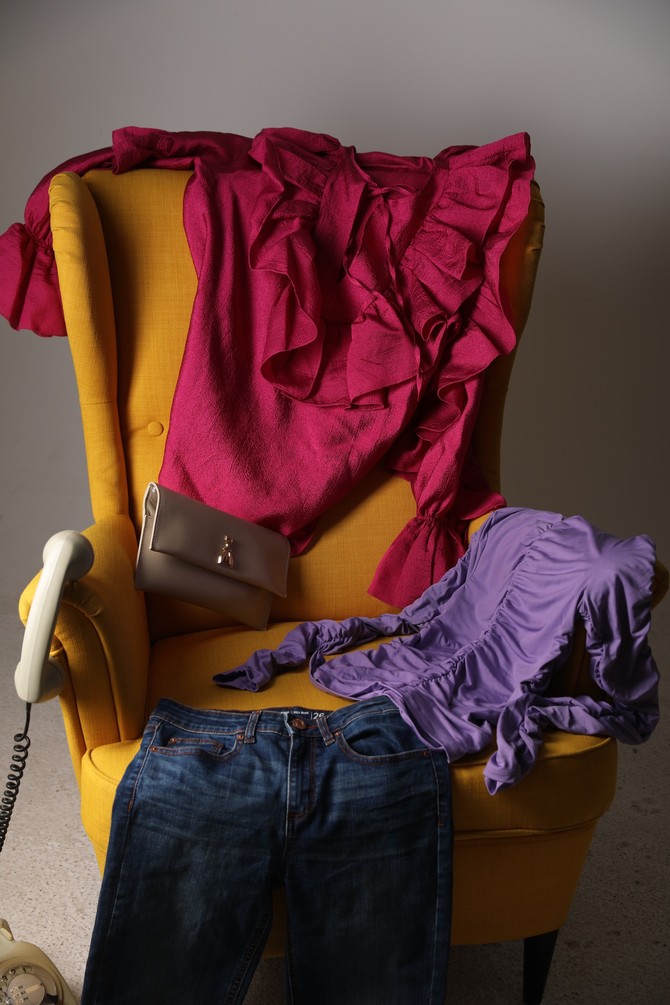 Bluza i top H&M Trend, pismo tašna Patrizia Pepe, farmerke vintage