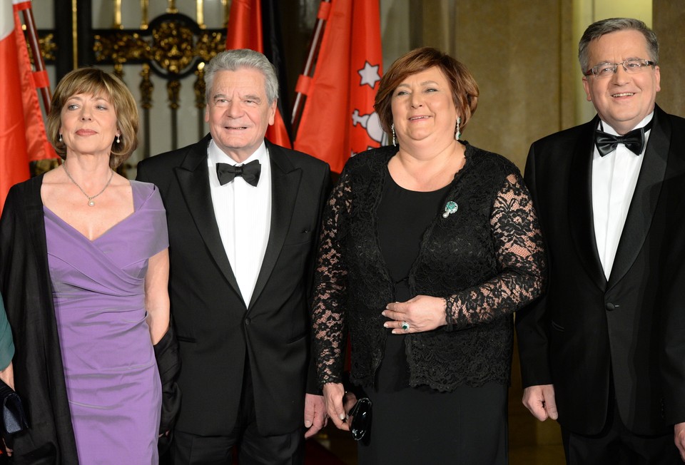 Daniela Schadt, Joachim Gauck, Anna Komorowska oraz Bronisław Komorowski