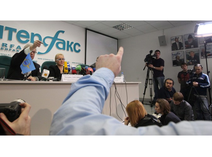 Dziennikarze podczas prezentacji raportu MAK