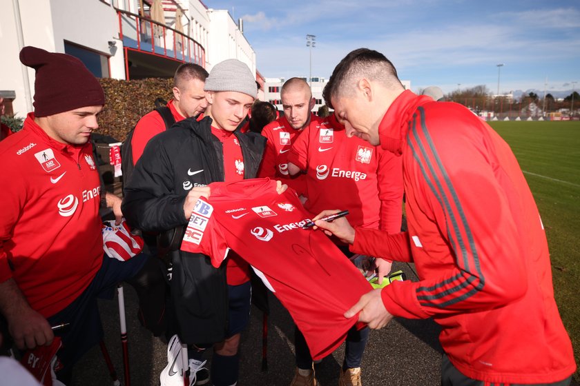 Pilka nozna. Reprezentacja Polski AMP Futbol. Wizyta w Bayernie Monachium. 20.12.2018