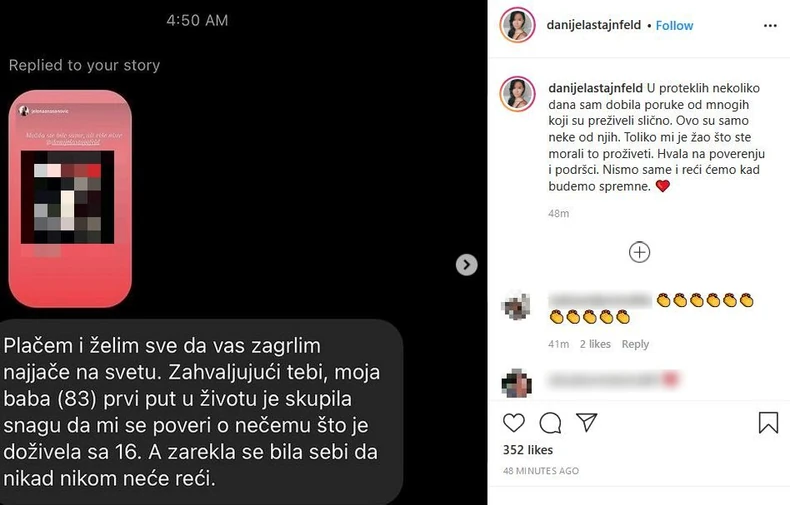 Poruka koju je Danijela dobila