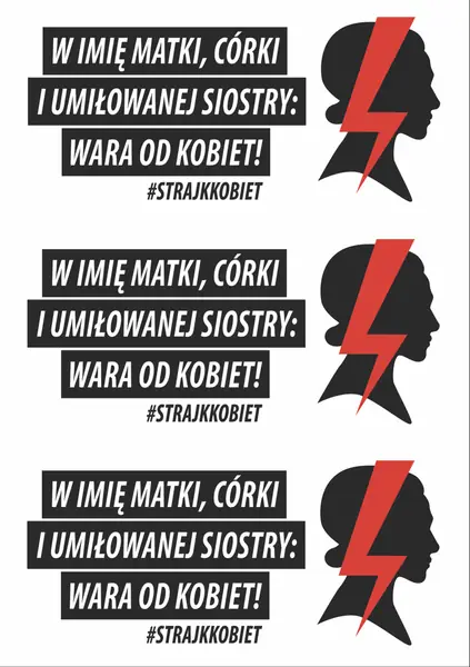 Banknoty przygotowane przez Ogólnopolski Strajk Kobiet