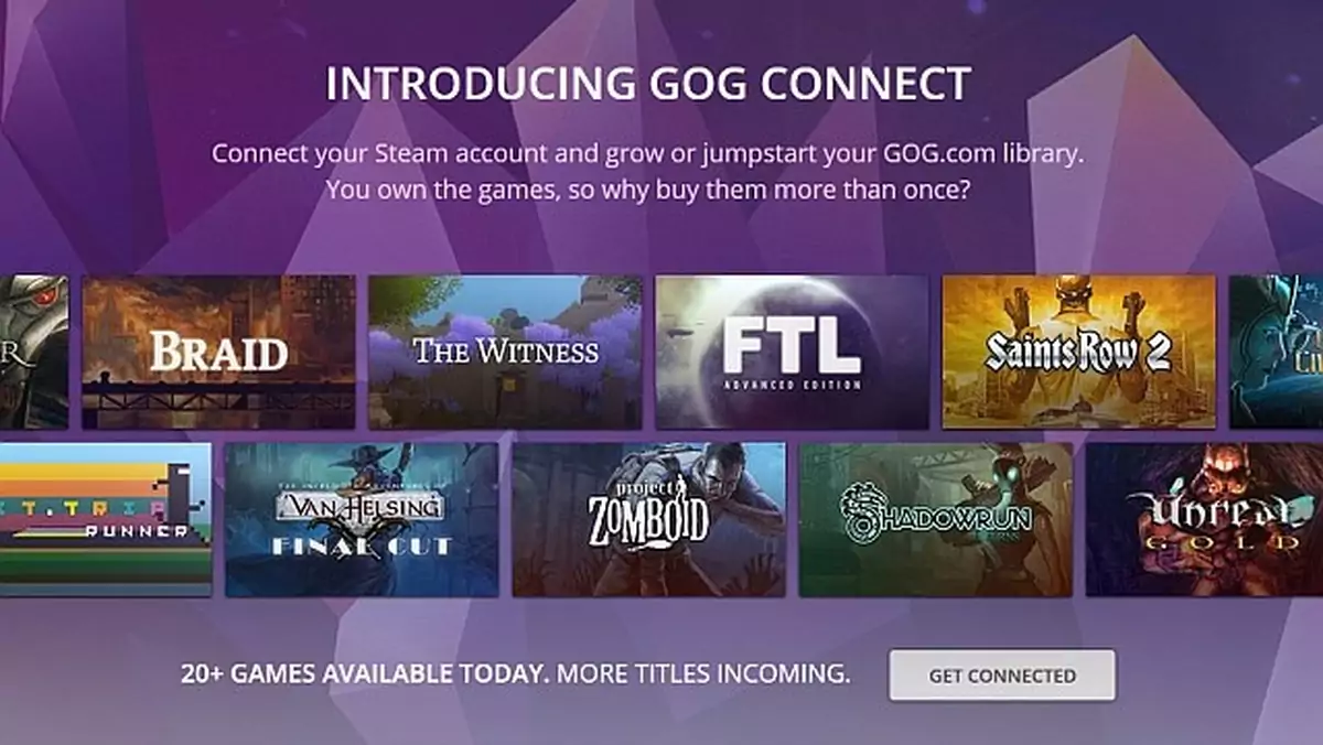 Dodaj wybrane gry ze Steama do swojego konta na GOG.com - oto GOG Connect