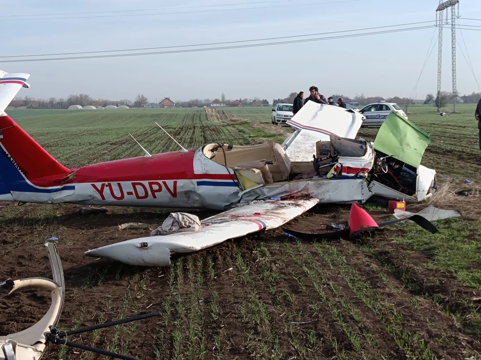 Avion koji je pao kod Subotice