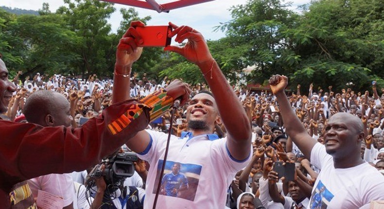 Samuel Eto'o in Ghana and Sierra Leone