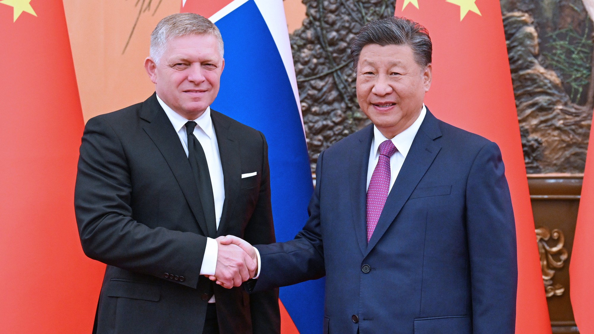 Robert Fico a čínsky prezident Si Ťin-pching