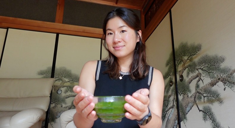 Cherie Luo interned at a matcha farm for four weeks, where she helped out with the business aspect of the farm.Cherie Luo