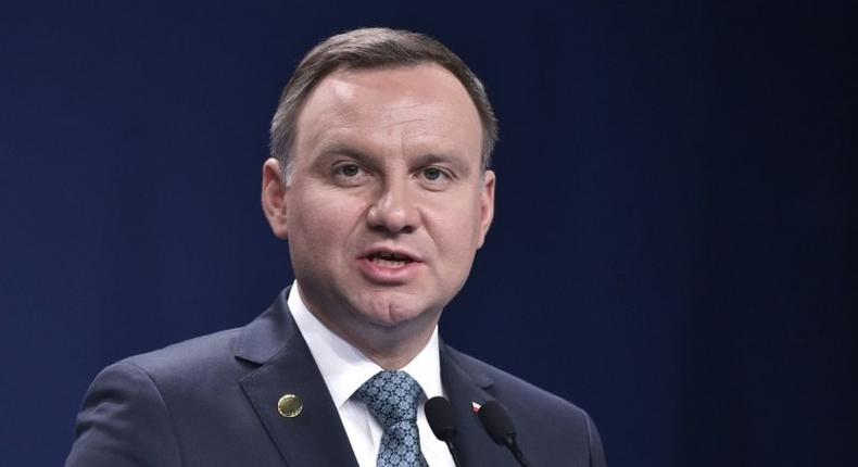 Poland's President Andrzej Duda called on opposition lawmakers, who have been occupying parliament since Friday, to offer a goodwill gesture and cease their protest