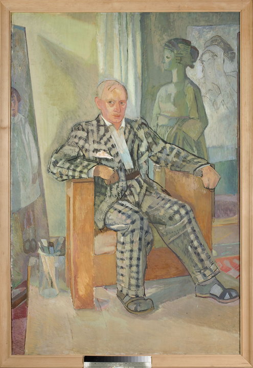 Xawery Dunikowski, "Autoportret w garniturze w kratę" (1940-1948)