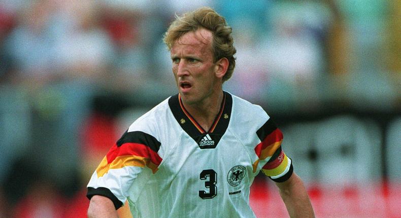 Andreas Brehme en 1992, sous les couleurs de l'équipe allemande Photo SipaMARY EVANS