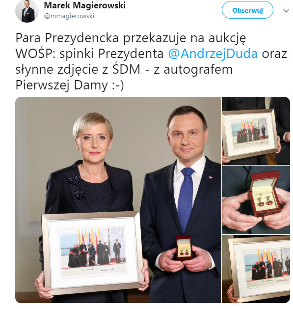 Agata Duda i Andrzej Duda na Twitterze