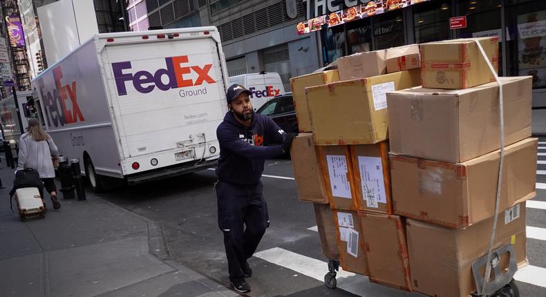 More retailers are charging return fees, a survey by a logistics company found.REUTERS/Andrew Kelly