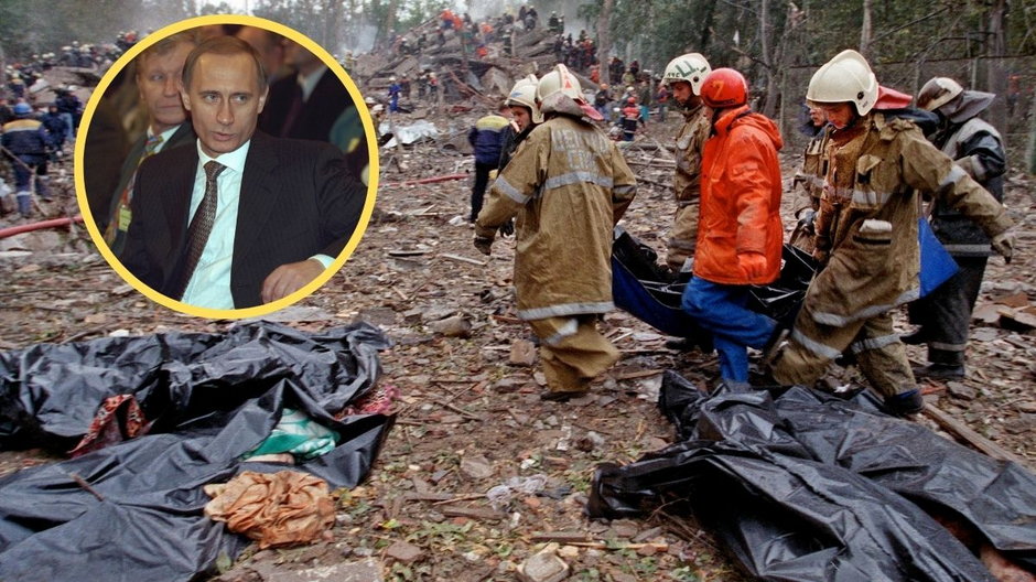 Obraz po wybuchu w Moskwie 13 września 1999 r. i Władimir Putin