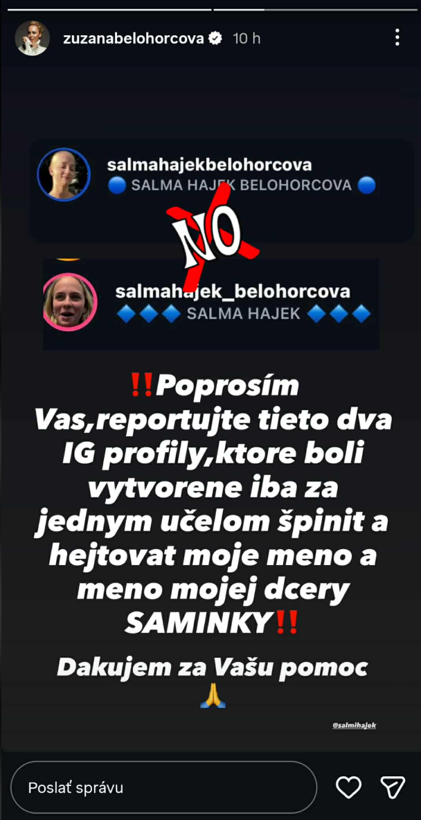 Belohorcová varovala aj fanúšikov.