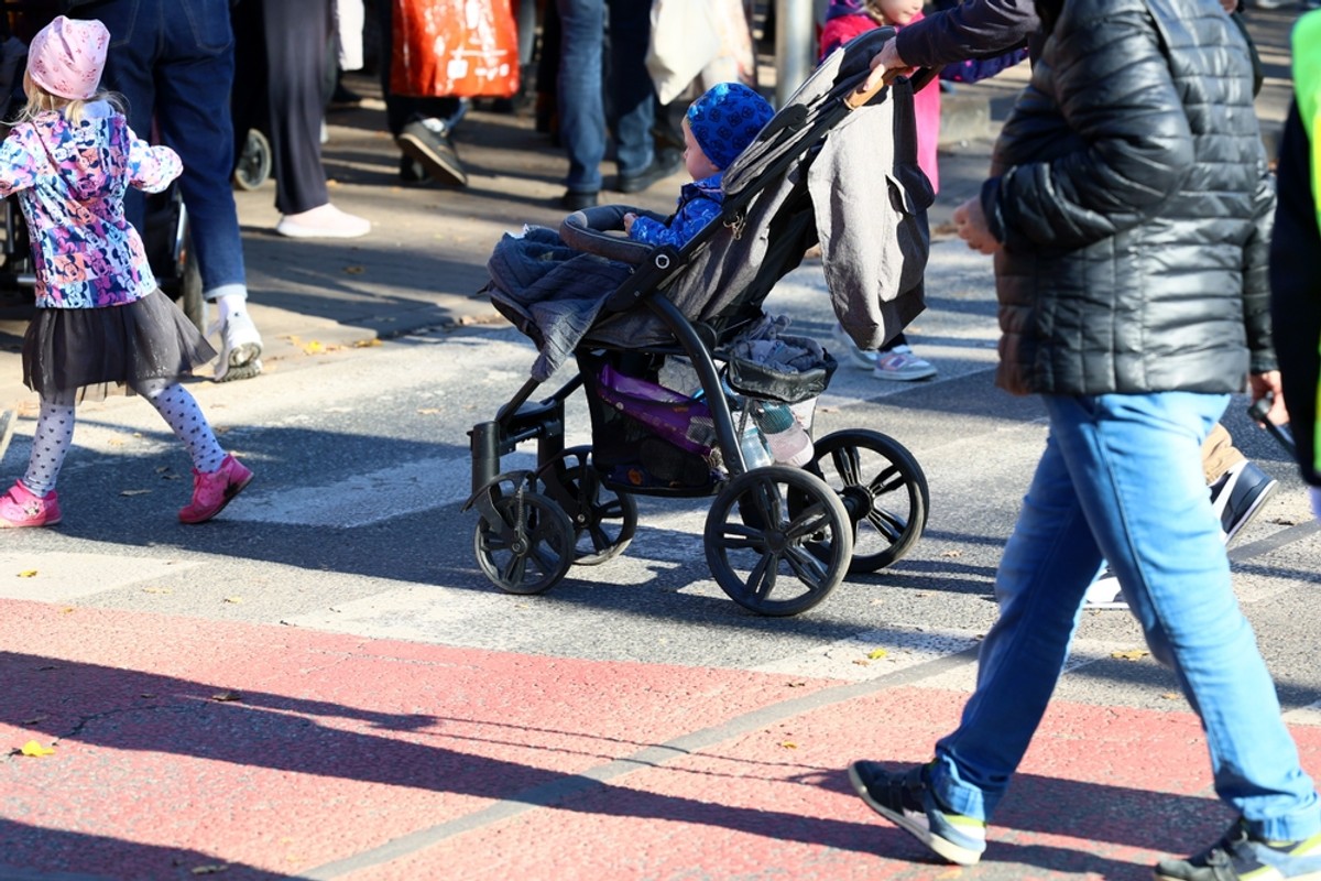 11.01.2023,,Wroclaw,,Poland,,A,Mother,Is,Pushing,A,Stroller,With