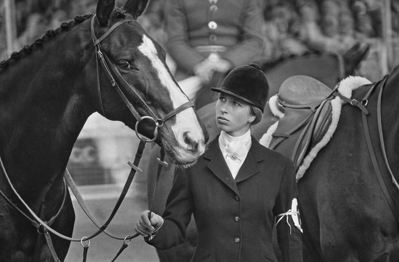 Księżniczka Anna trenująca jeździectwo, 1973 r. / Getty Images