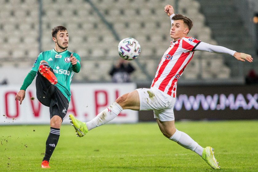 Pilka nozna. PKO Ekstraklasa. Cracovia Krakow - Legia Warszawa. 22.11.2020