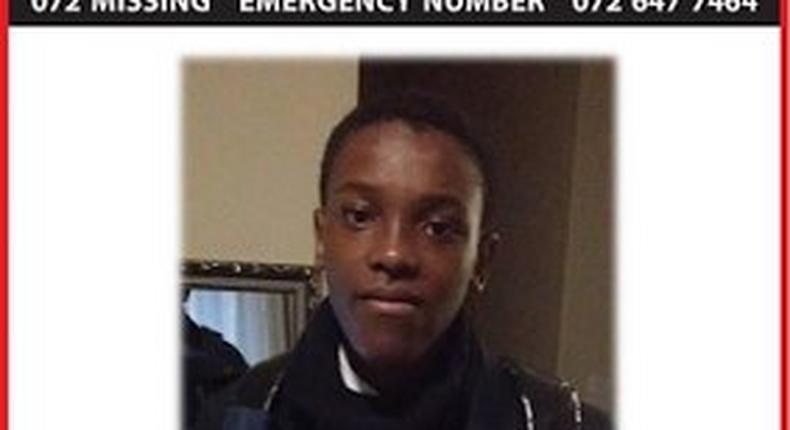 Photo of missing teenager, Obinna Ugwu and contact information