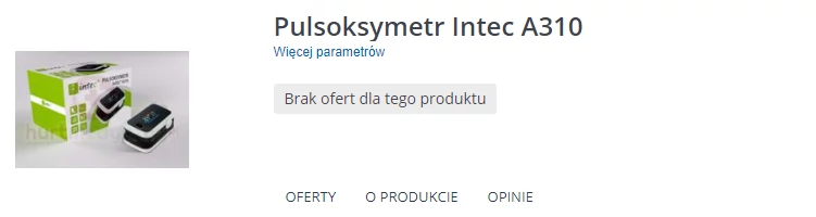 Wyprzedany pulsoksymetr Intec