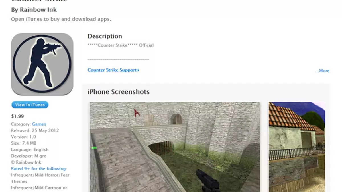 Counter-Strike na iPhone? To fake!