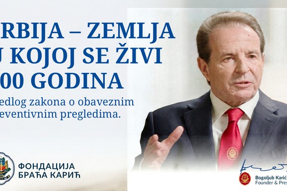 Bogoljub Karić uputio otvoreno pismo premijeru Srbije: Na svetski dan zdravlja predlažem donošenje zakona koji će uvesti obavezan godišnji zdravstveni pregled za sve građane Srbije