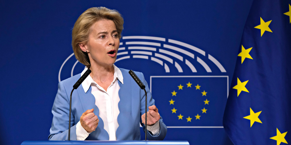 Nowe sankcje UE wobec Rosji. Na zdjęciu: przewodnicząca KE Ursula von der Leyen.