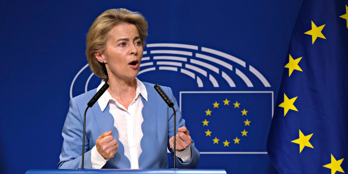 Nowe sankcje UE wobec Rosji. Na zdjęciu: przewodnicząca KE Ursula von der Leyen.