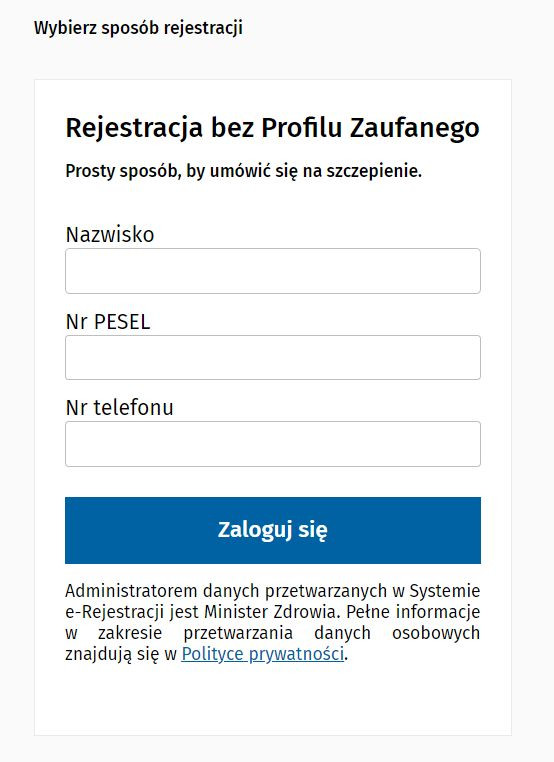 Rejestracja nastolatków na szczepienie przeciwko COVID-19