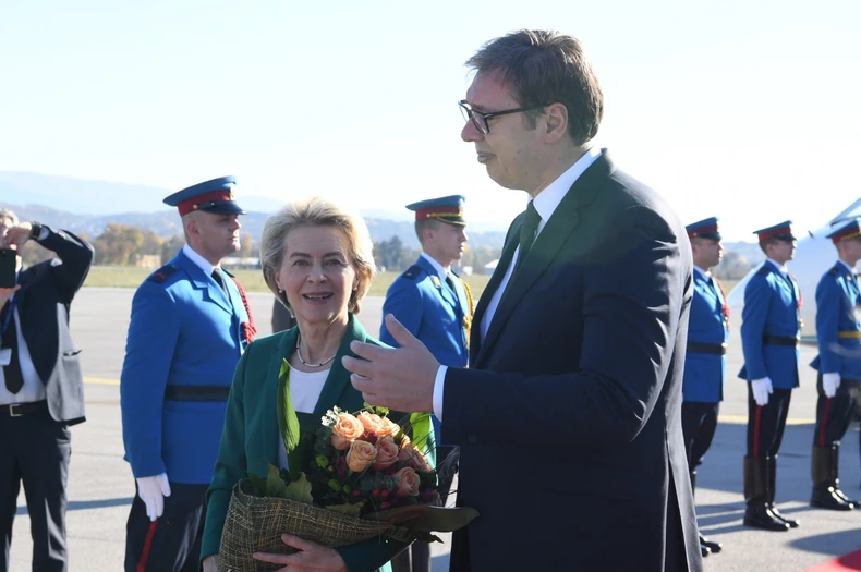 Aleksandar Vučić i Ursula Fon der Lajen