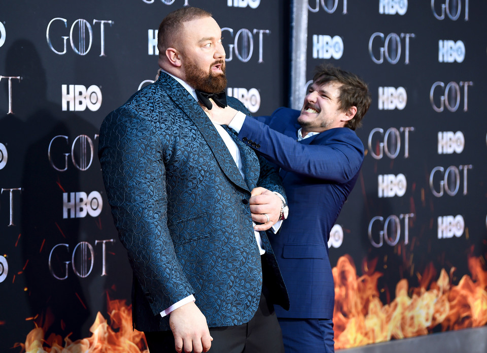 Hafþor Julius Bjornsson (Ser Gregor Clegane) i Pedro Pascal (Oberyn Martell)