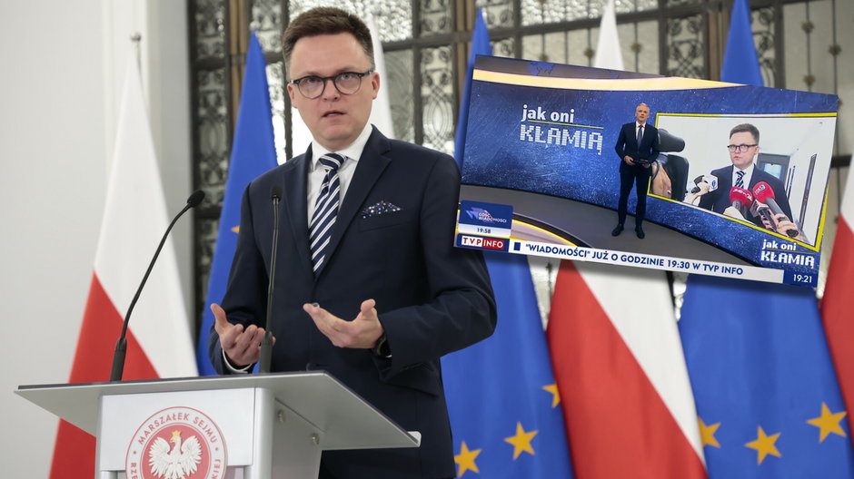 Marszałek Szymon Hołownia (kadr z TVP Info)