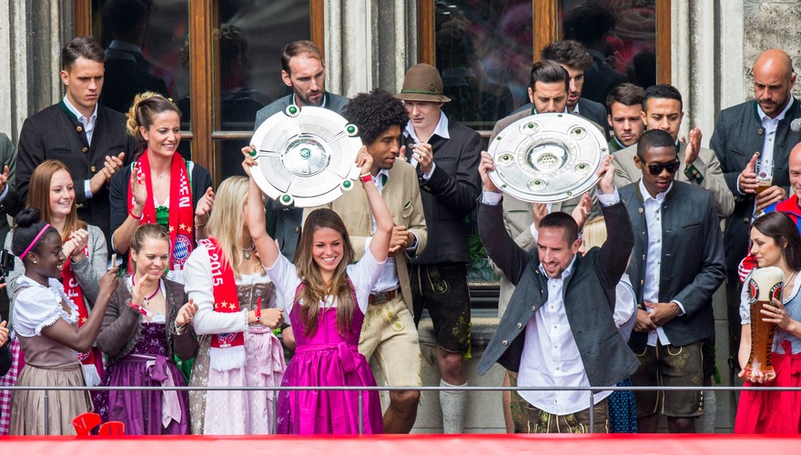 Tak Robert Lewandowski z kolegami z Bayernu świętował mistrzowski tytuł